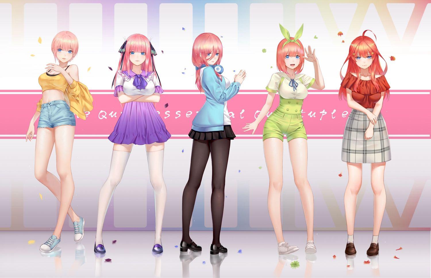 1500x968 Breast Hold Breasts Cleavage Go Toubun No Hanayome Headphones