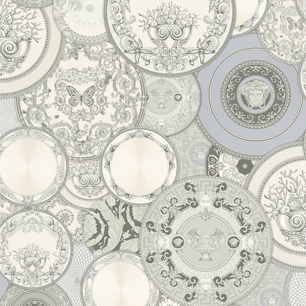 1000x1000 Les Etoiles De La Mer 2 Motif Wallpaper Silver Grey