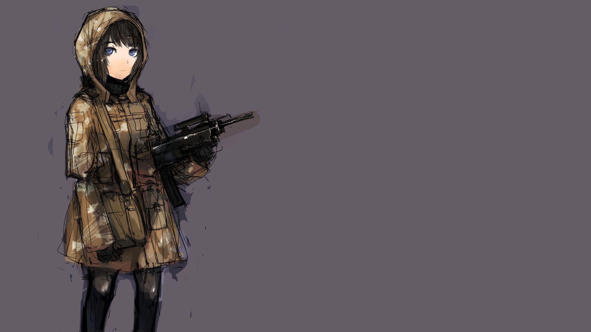 1920x1080 Anime Girls With Guns HD Wallpaperx1080