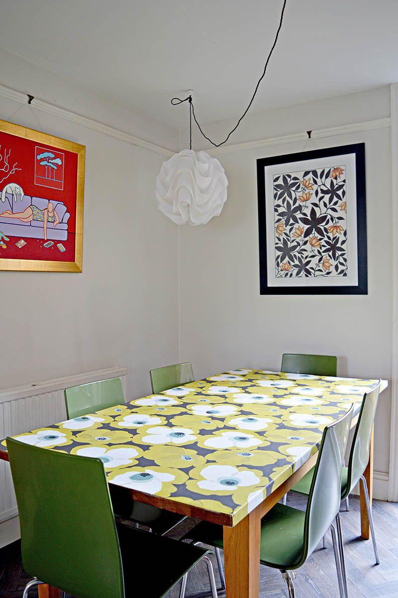 800x1203 How To Use Wallpaper To Decoupage a Table Top Box Blue