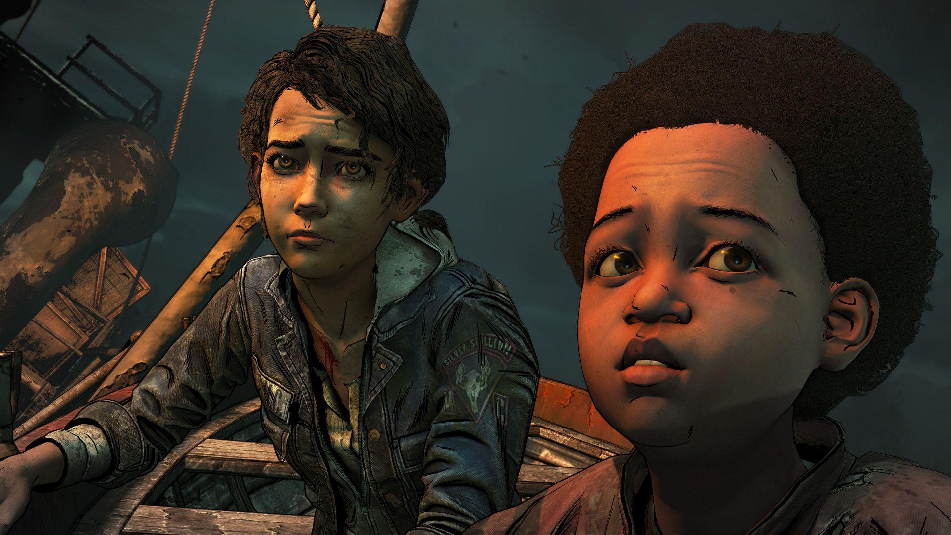 1920x1080 Violet And Clementine The Walking Dead Wallpaper