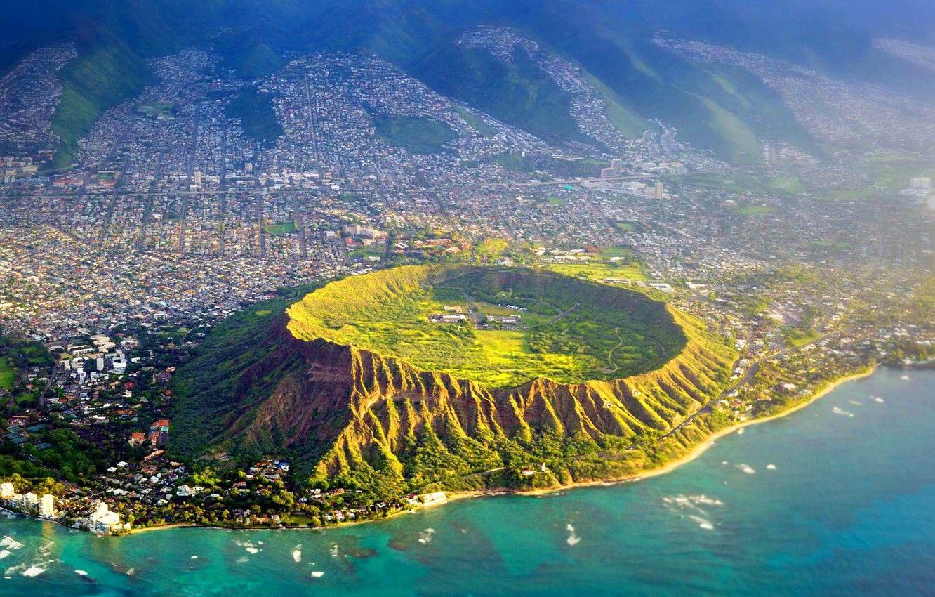 1332x850 Wallpaper sea, Hawaii, USA, crater, the island of Oahu image