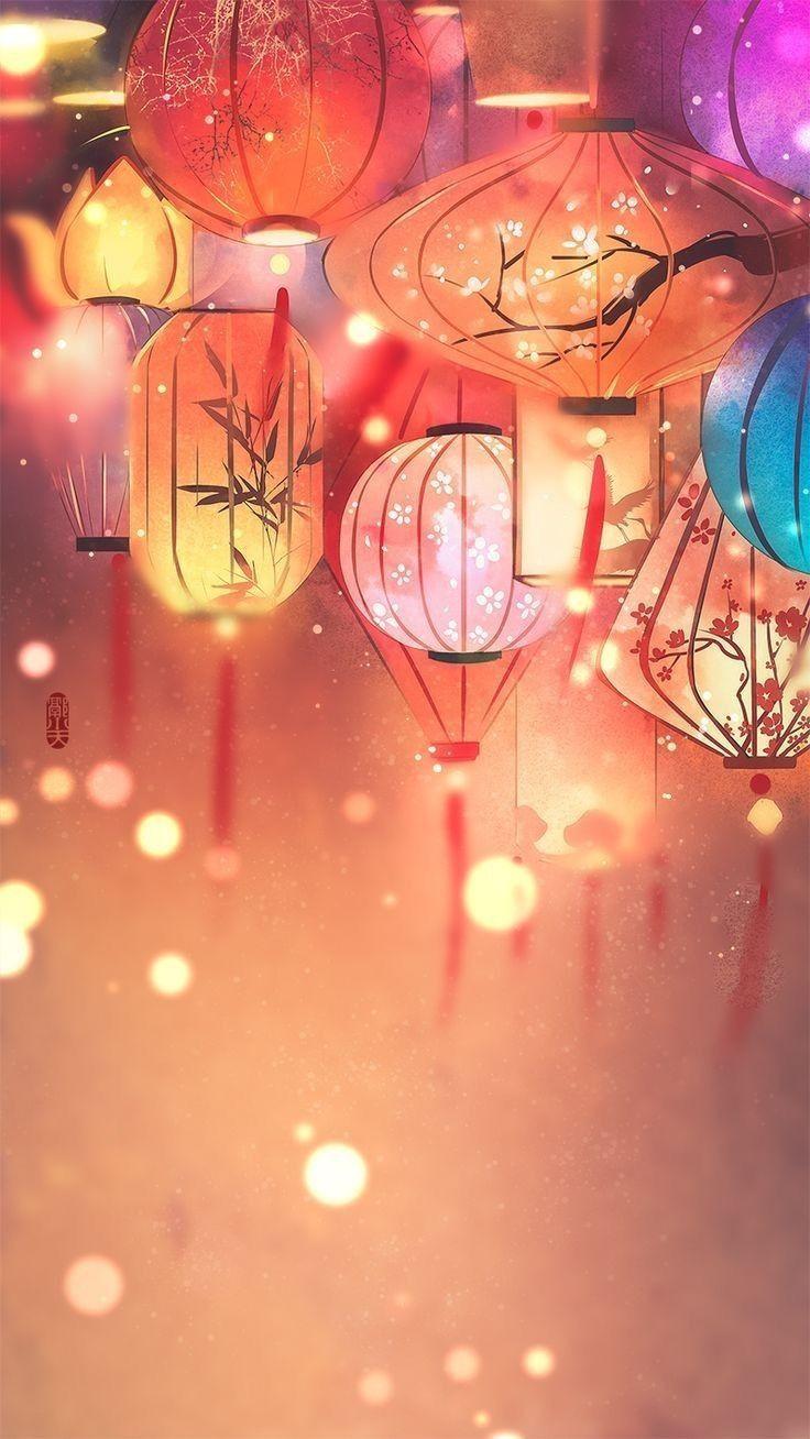736x1308 A World of Fortunes. Chinese Aesthetics. Lantern drawing, China art, Asian art