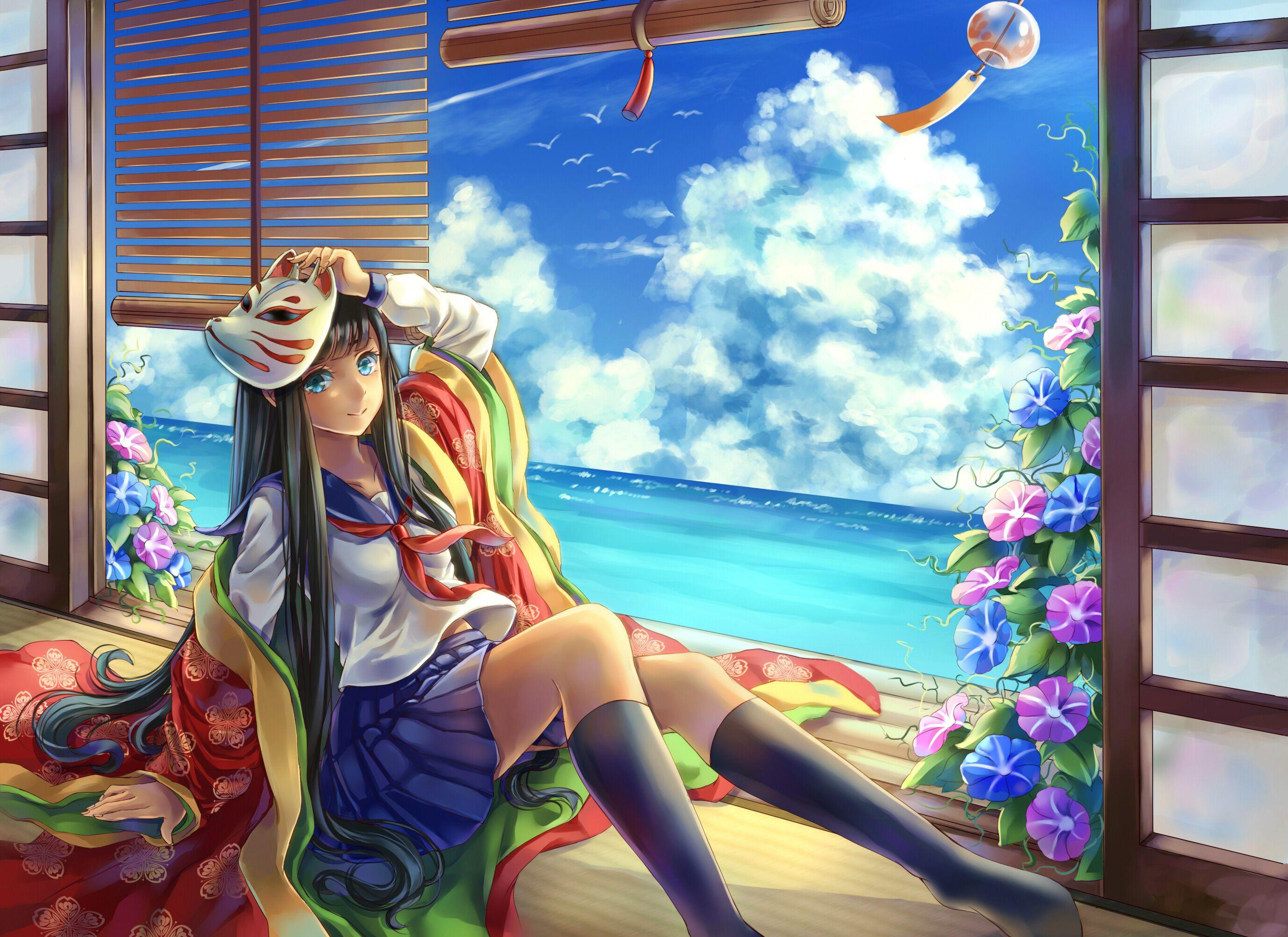 2750x2000 #School girl, #Anime girl. Mocah.org HD Wallpaper
