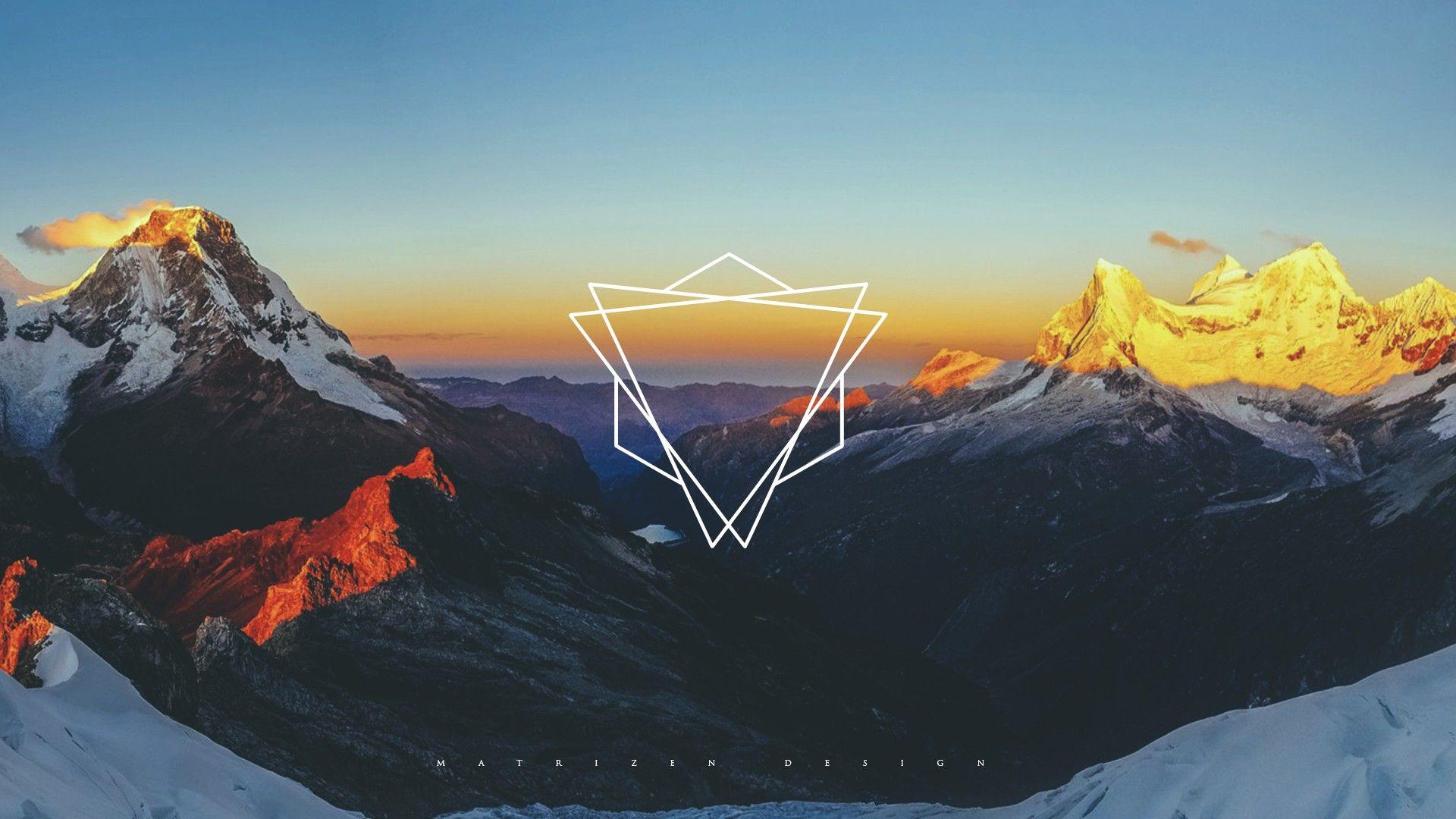 1920x1080 #mountains, #polyscape, #geometry, #photography, #water, #digital art, wallpaper. Mocah.org HD Wallpaper