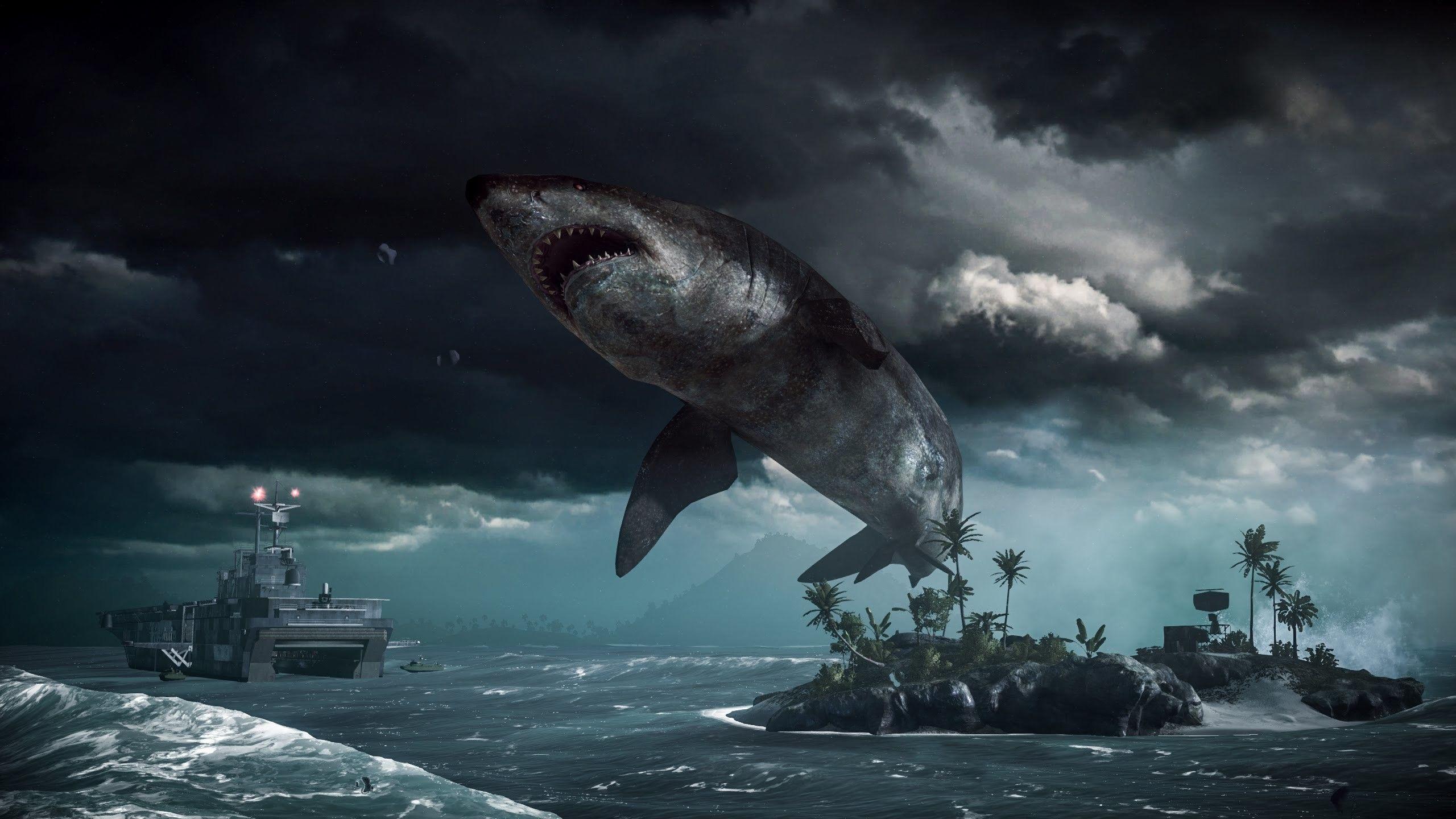 2560x1440 Megalodon Wallpaper HD