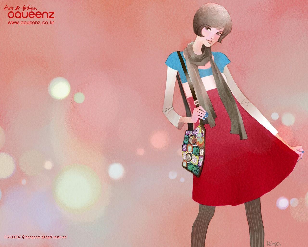 1280x1024 Art and Fashion : Art Illustrations of Fashion Lifestyle