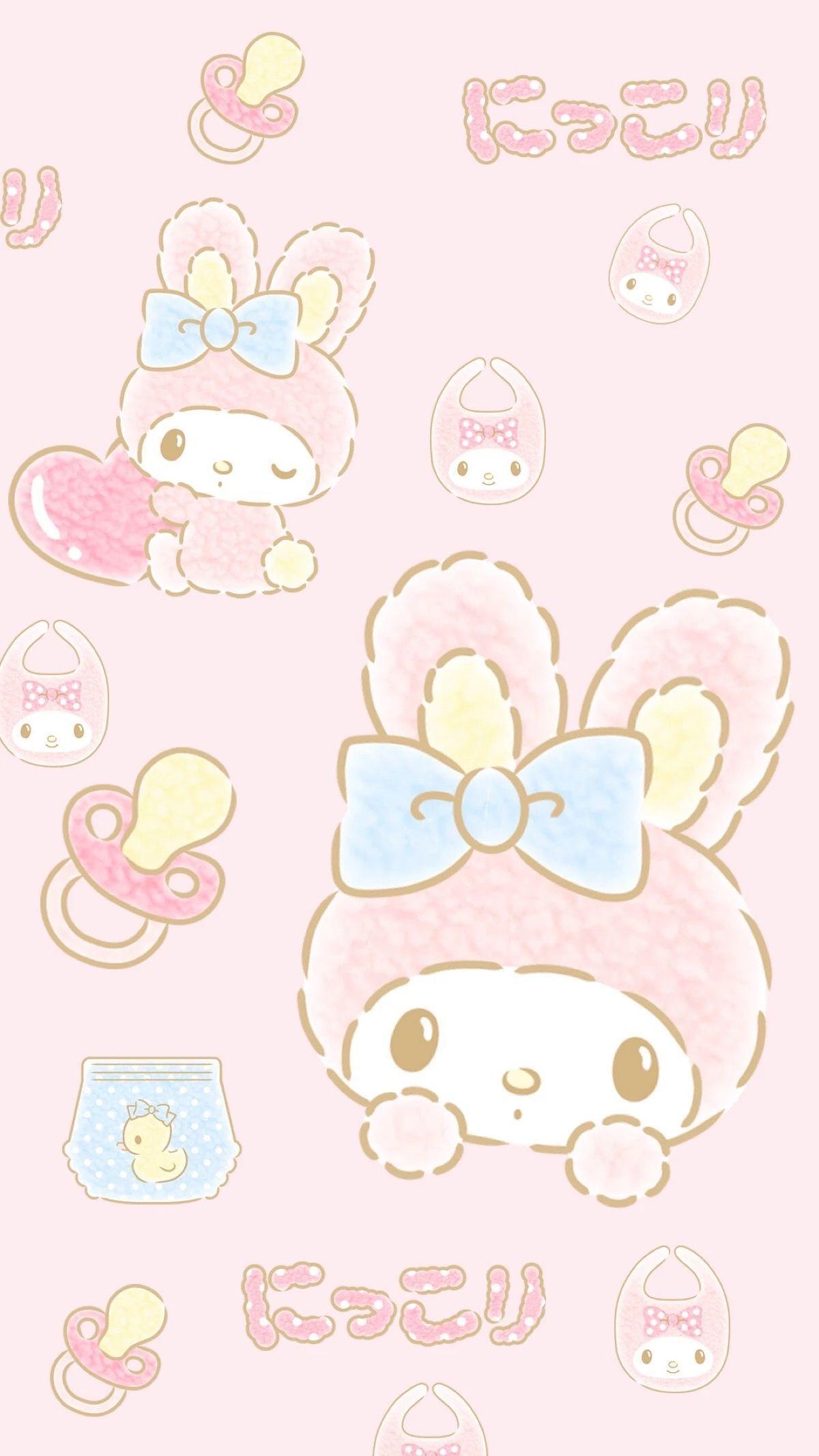 1200x2133 My Melody baby wallpaper. So adorable, #mymelody #sanrio #pastel
