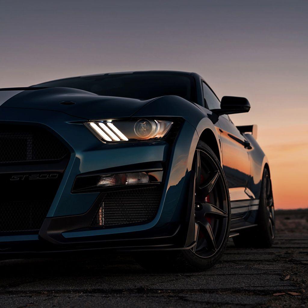 1024x1024 Wallpaper Ford Mustang Shelby GT500 2019 Cars Front Headlights