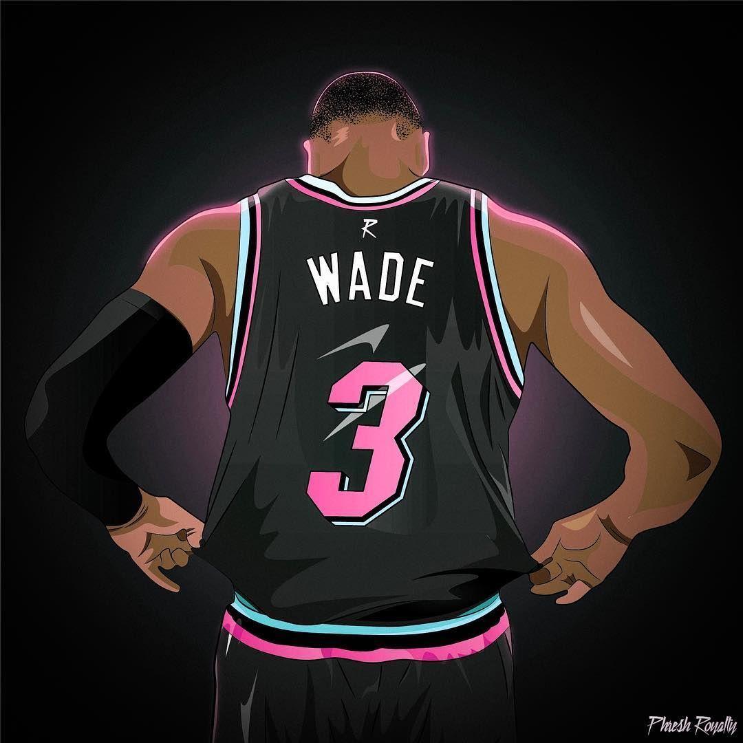 Hey Heat fans made some Vice City Wade for y'all, Dwyane Wade Jersey HD  phone wallpaper