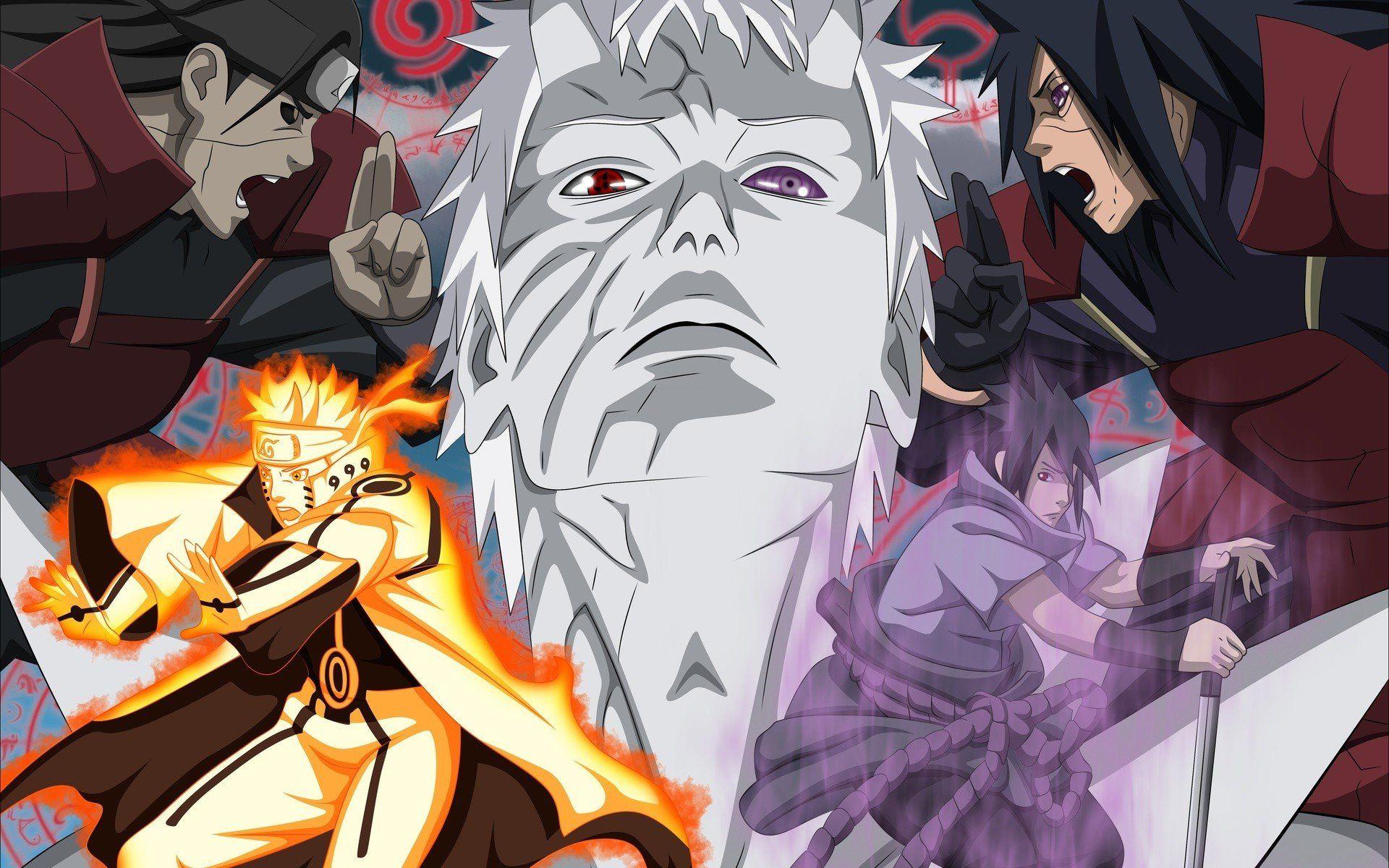 1920x1200 anime, Naruto Shippuuden, Uzumaki Naruto, Uchiha Madara, Uchiha Sasuke, Hashirama Senju, Rinnegan Wallpaper HD / Desktop and Mobile Background