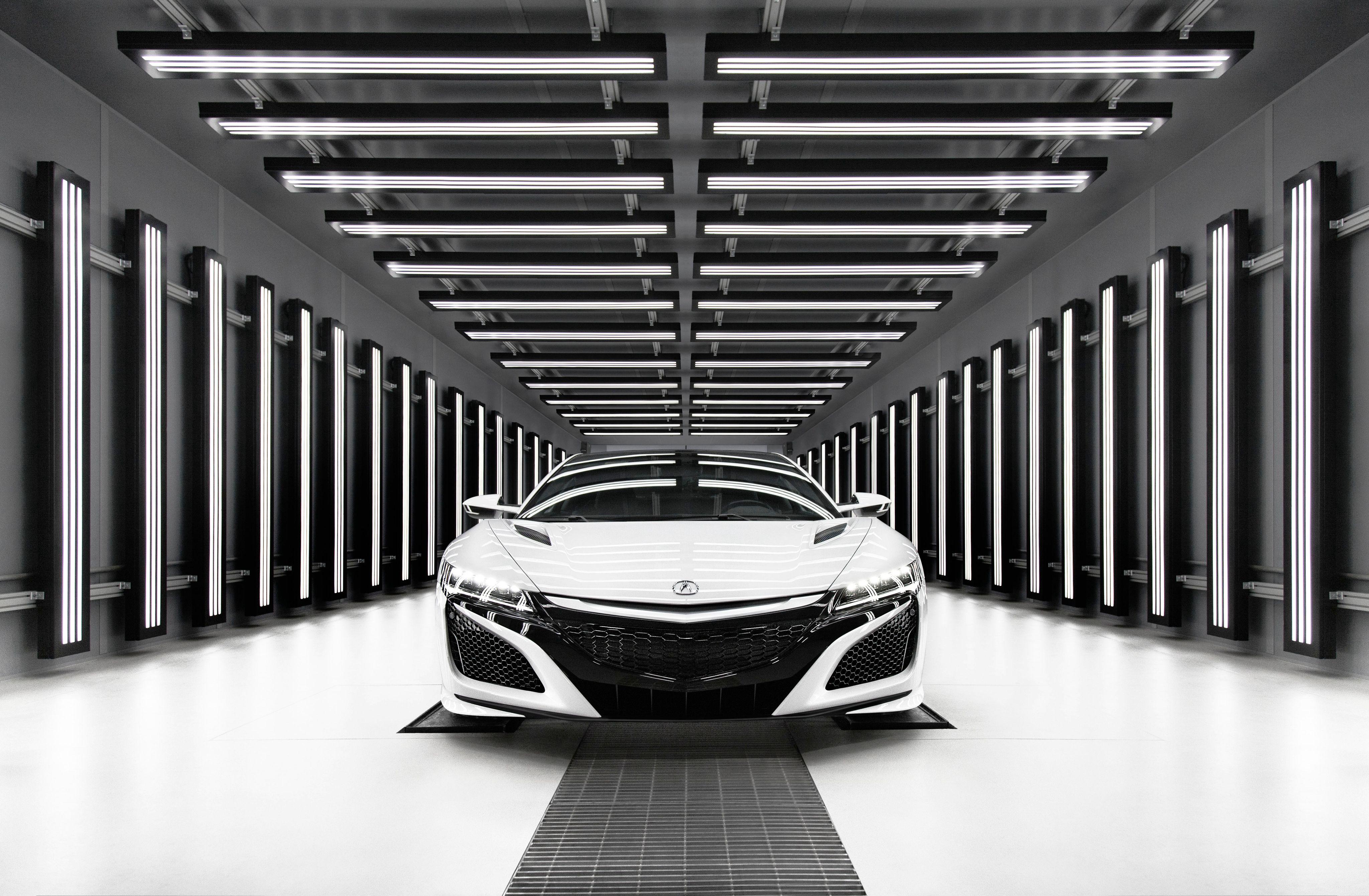 4096x2682 Wallpaper Acura NSX, White, Monochrome, 4K, Automotive