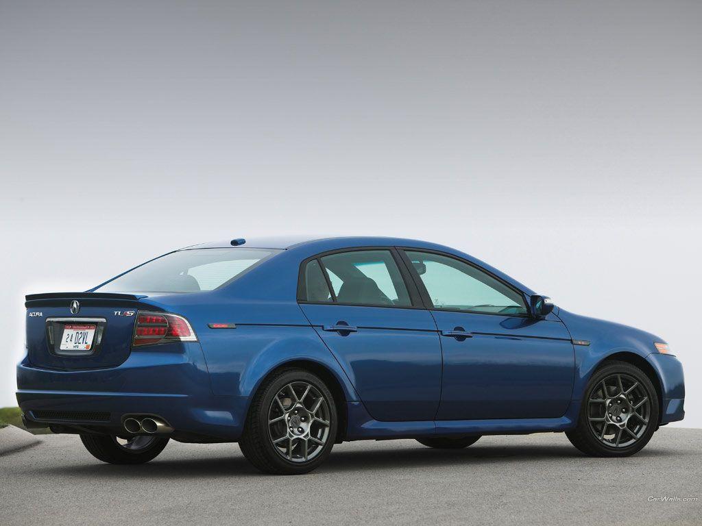 1024x768 Blue Acura TL Type S Rear Side. Free Car Wallpaper of a Acu
