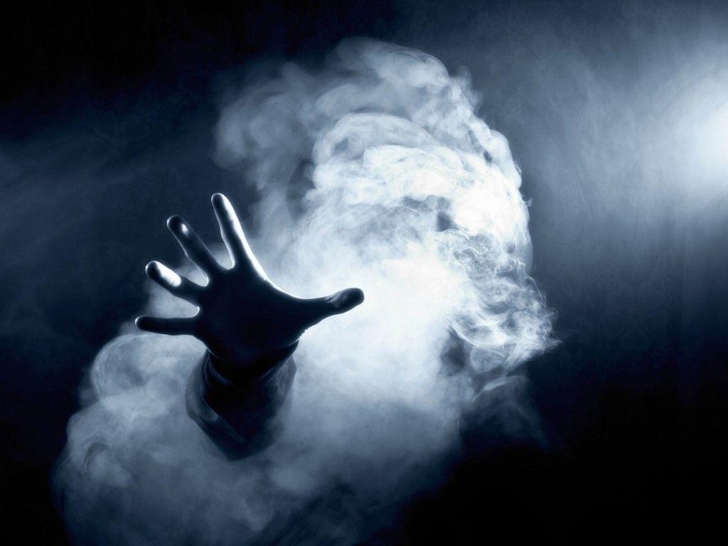 1024x768 dark hand smoke HD Wallpaper