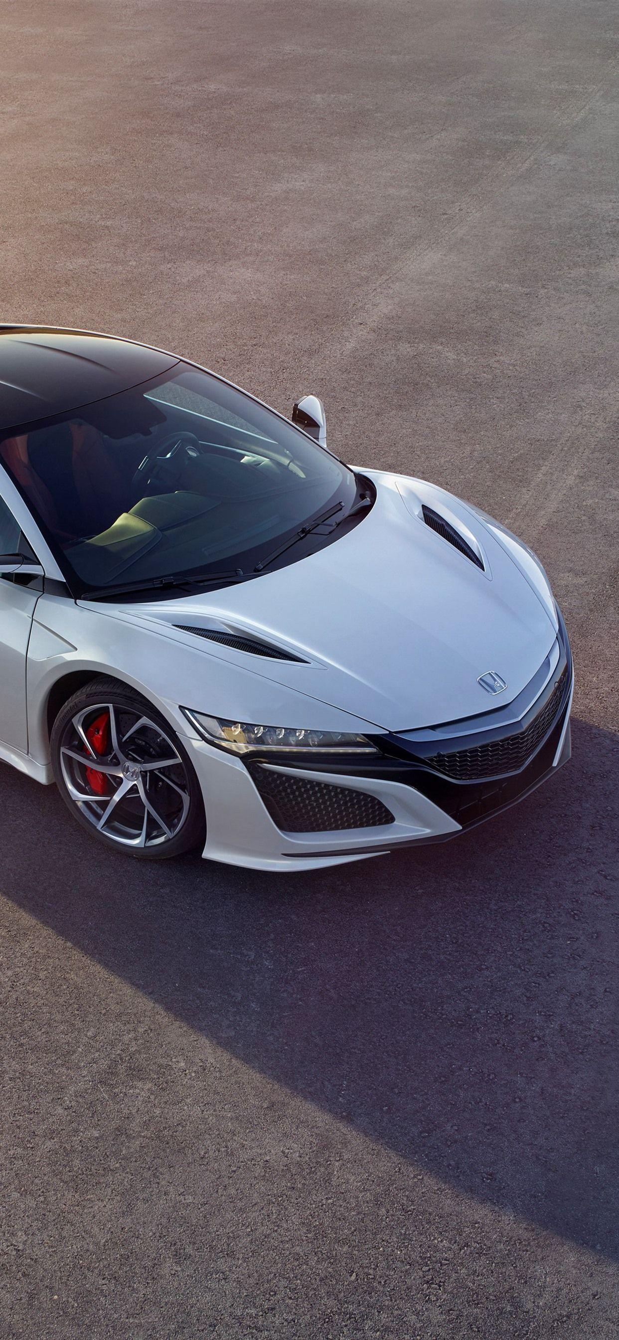 1242x2688 iPhone Wallpaper Honda Acura Nsx White Car Honda Nsx