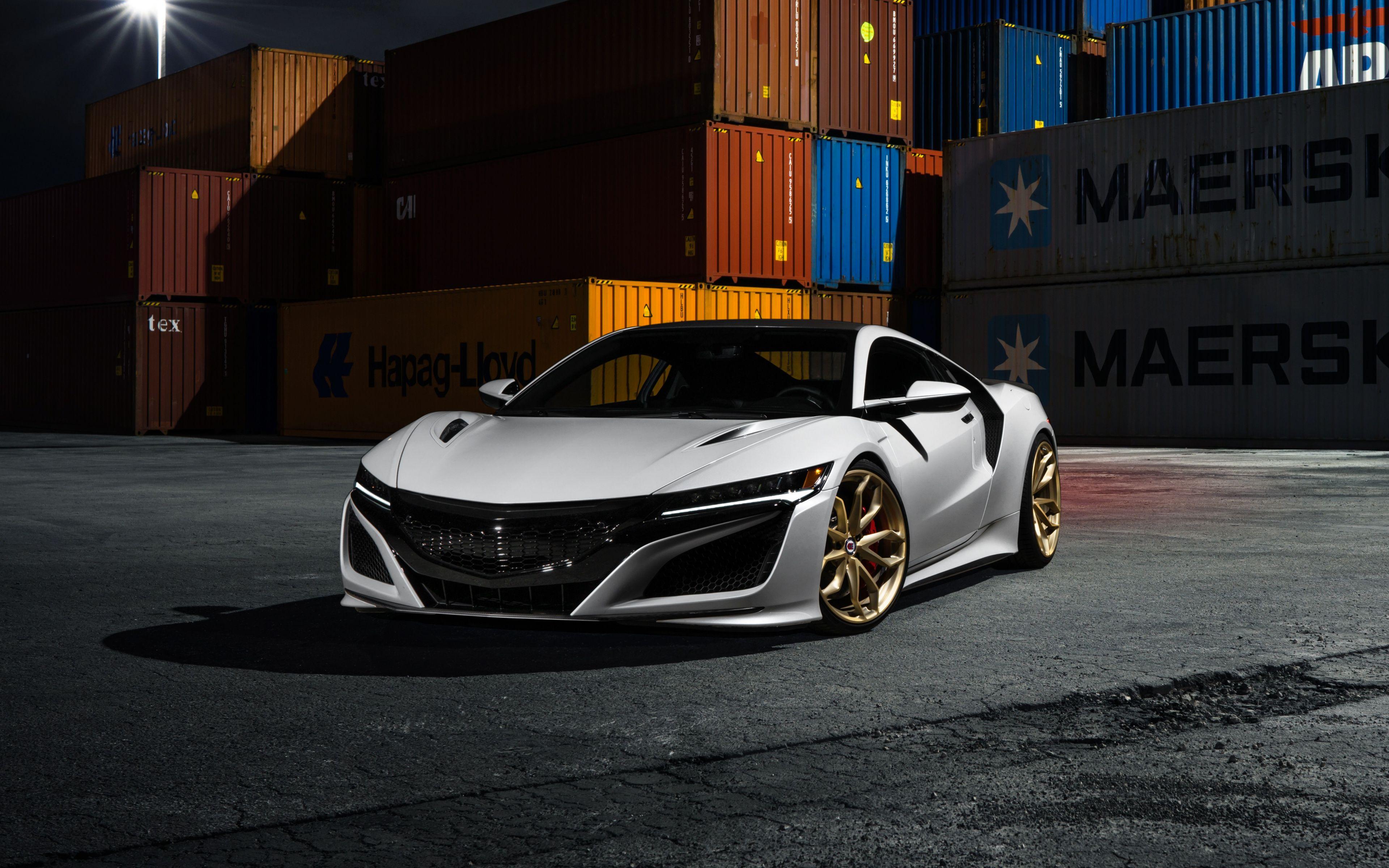 3840x2400 Download White, Honda NSX, front wallpaper, 3840x 4K Ultra HD