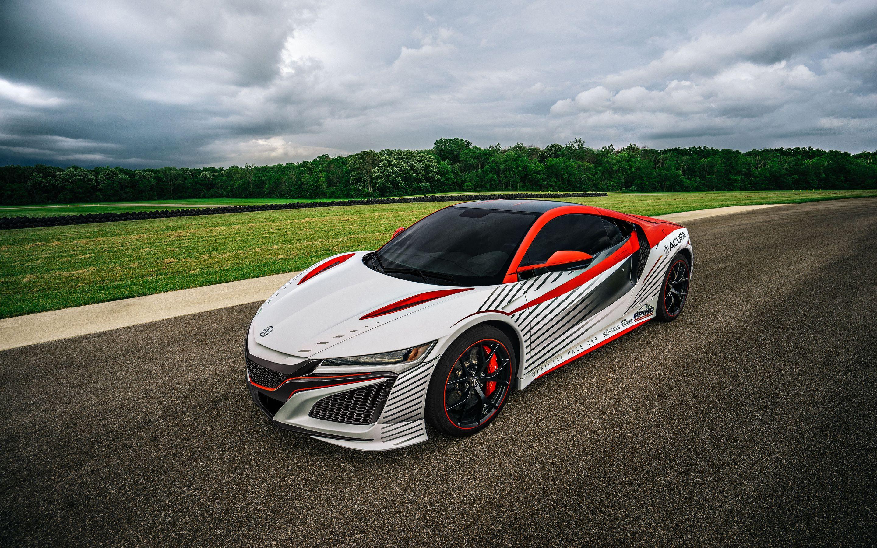 2880x1800 acura nsx red white Desktop Wallpaperk HD