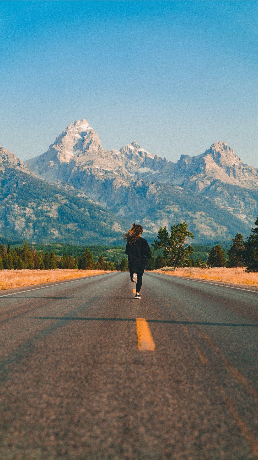 1080x1920 Running to the mountains iPhone Wallpaper Free Download
