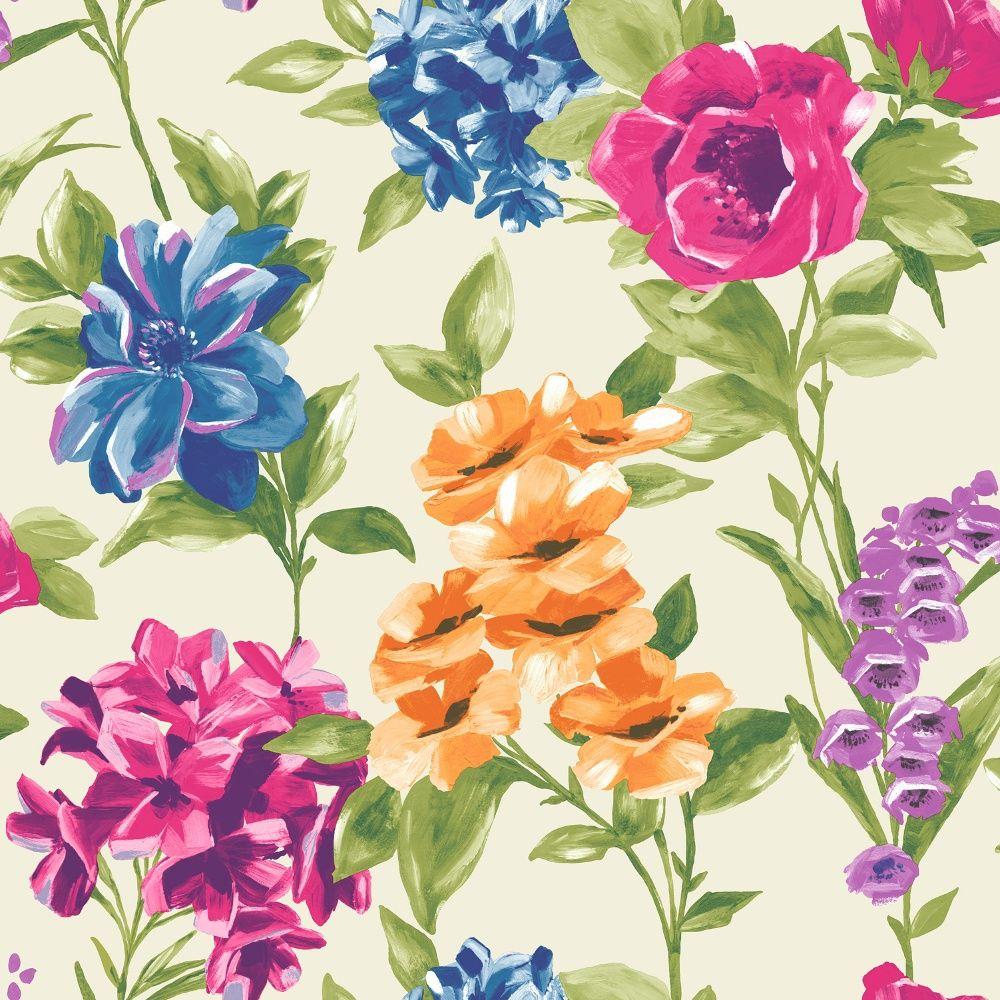 1000x1000 Holden Décor Petula Floral Pattern Painted Flower Motif Wallpaper