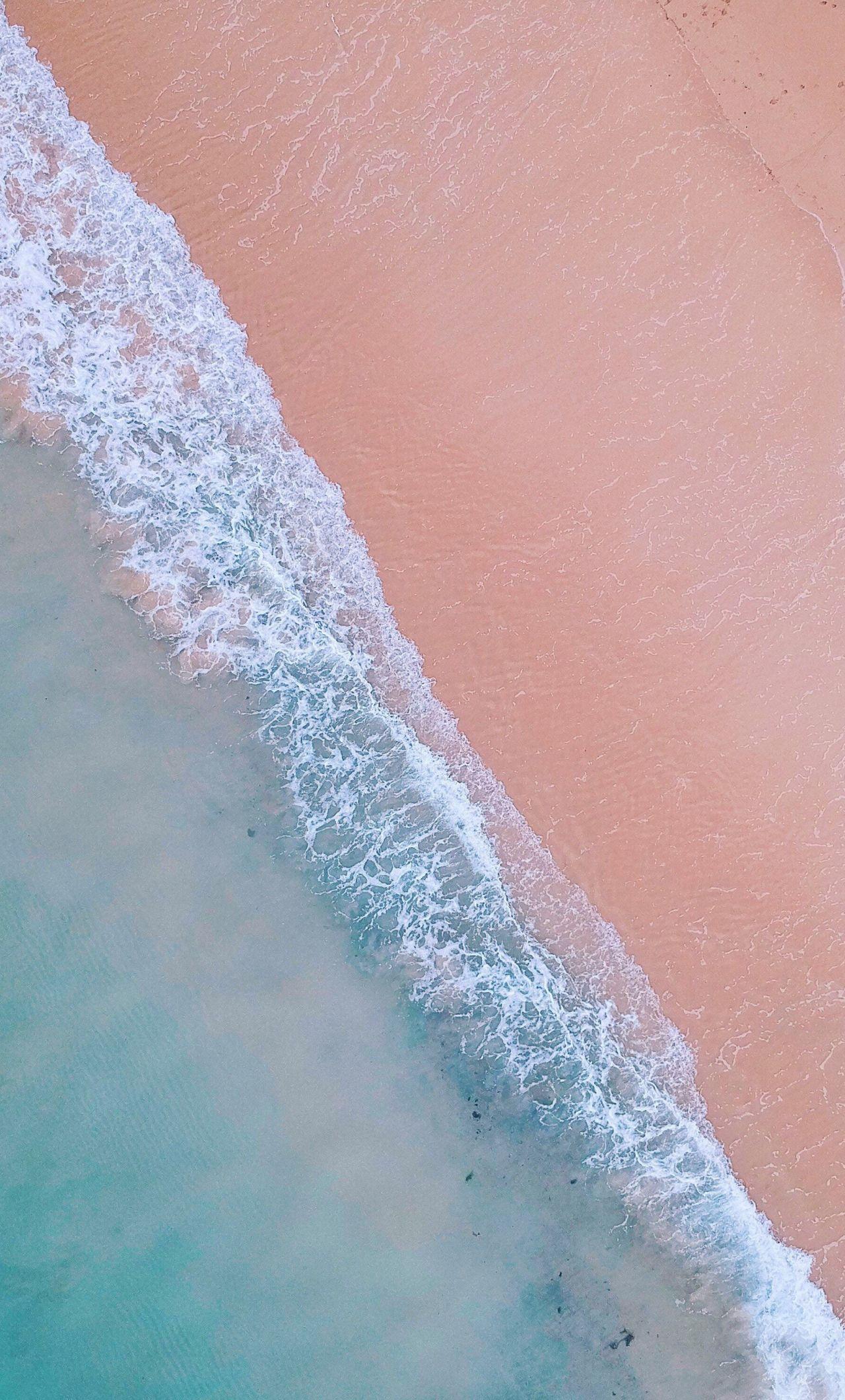 1280x2120 Download 1280x2120 wallpaper nature, soft, sea waves, aerial view