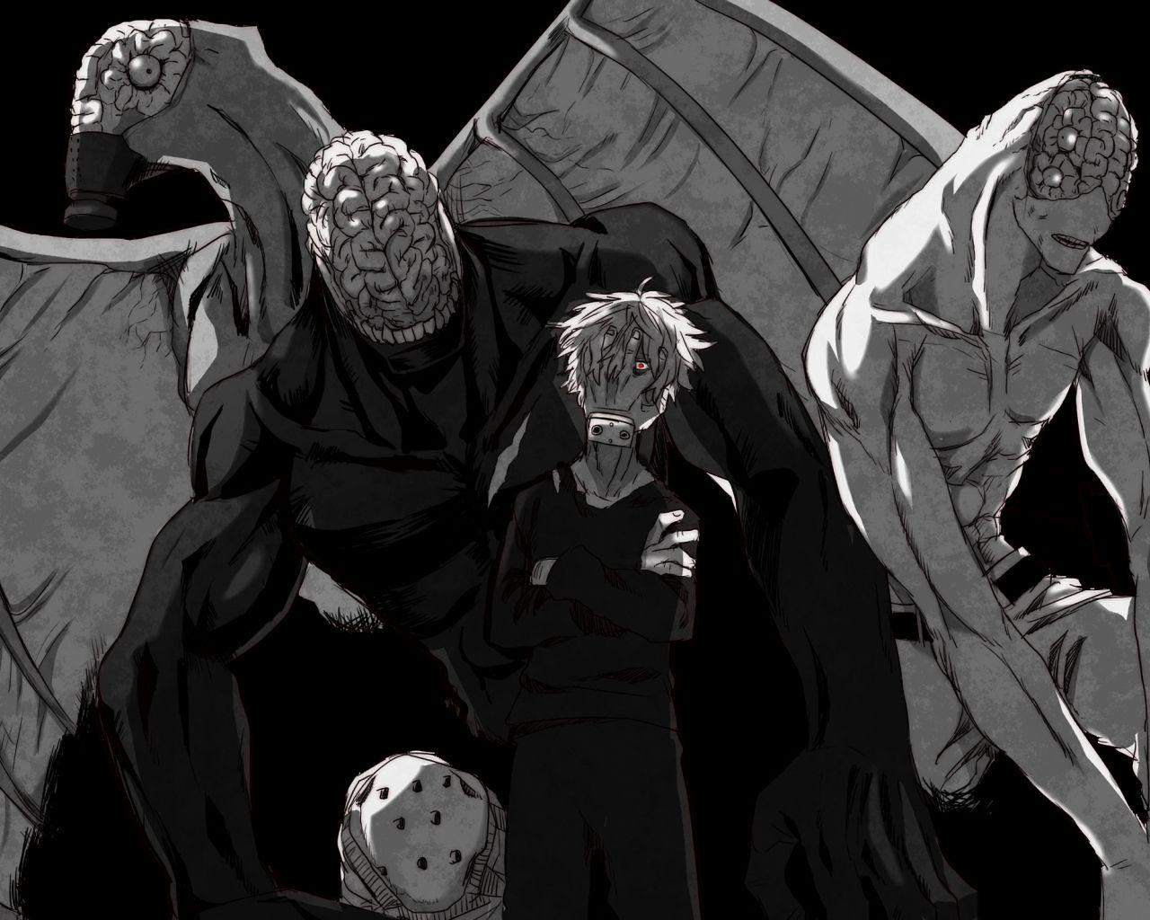 1280x1024 Desktop Wallpaper Noumu, Tomura Shigaraki, Boku No Hero Academia, My Hero Academia, Anime, Monochrome, HD Image, Picture, Background, 1bhgpe