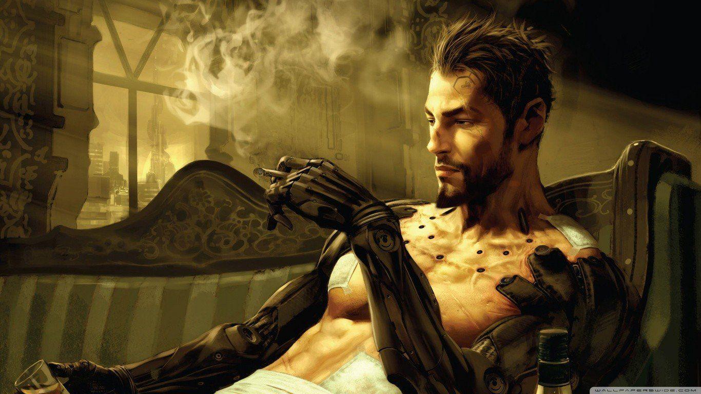 1366x768 Adam Jensen, Deus Ex: Human Revolution HD Wallpaper / Desktop