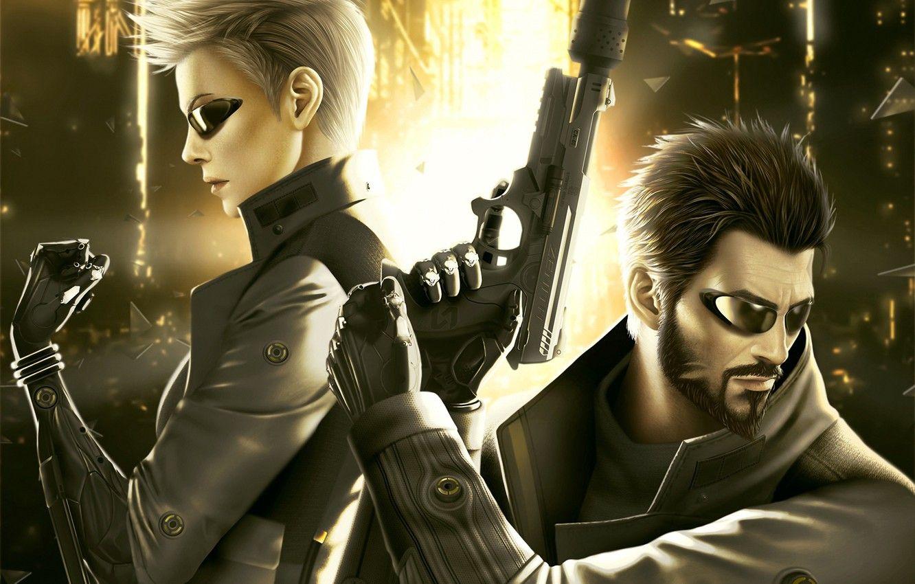 1332x850 Wallpaper fiction, cyborg, art, deus ex, adam jensen image