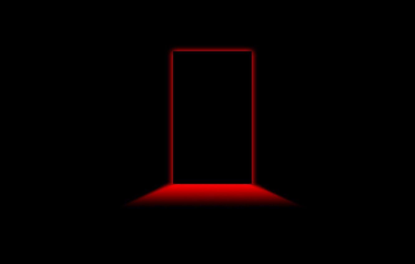 1332x850 Wallpaper light, red, glow, the door image for desktop, section