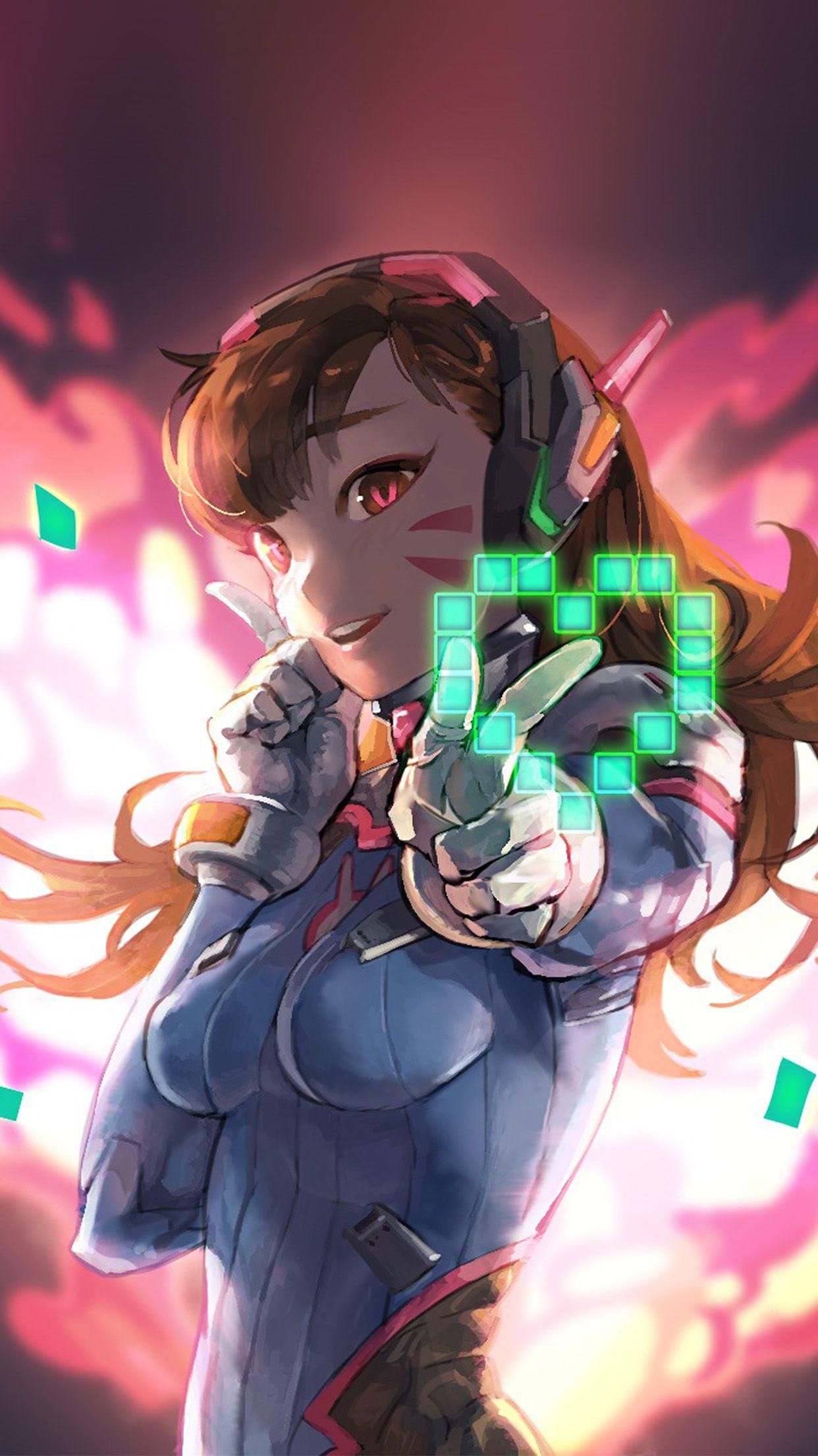 1242x2208 Anime Gamer Girl Wallpaper, Picture