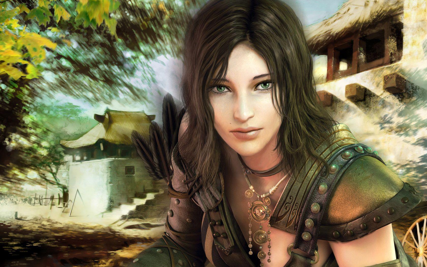 1680x1050 Gamer Girl Wallpaper