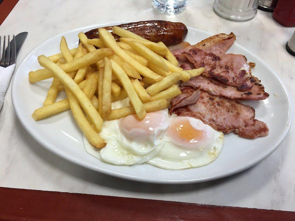 1024x768 egg, bacon, sausage chips. Choice of champions. Igor Clark