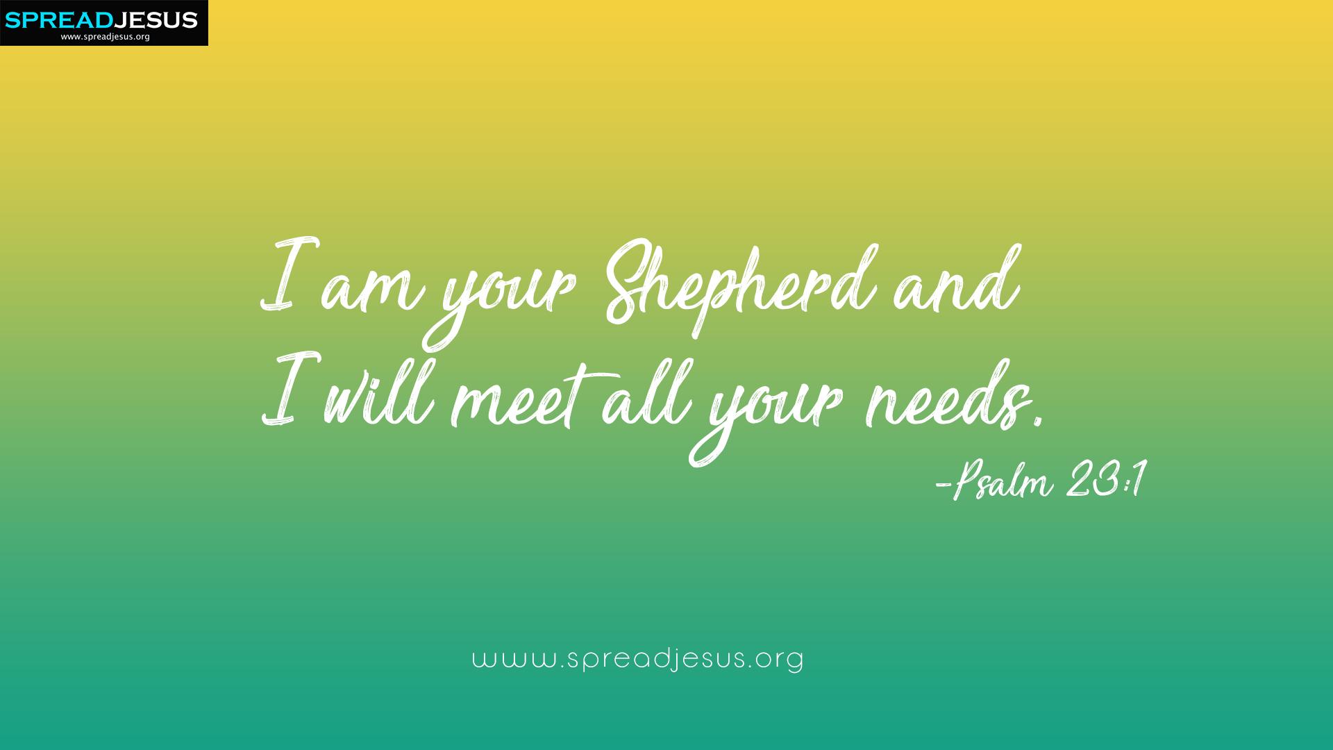 1920x1080 Bible Quotes HD Wallpaper Psalm 23:1 Free Download