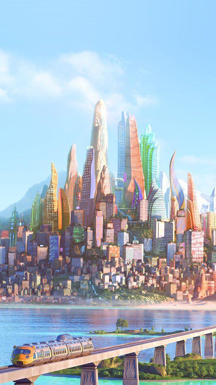 728x1295 Zootopia City Wallpaper. City wallpaper, Disney wallpaper, Zootopia