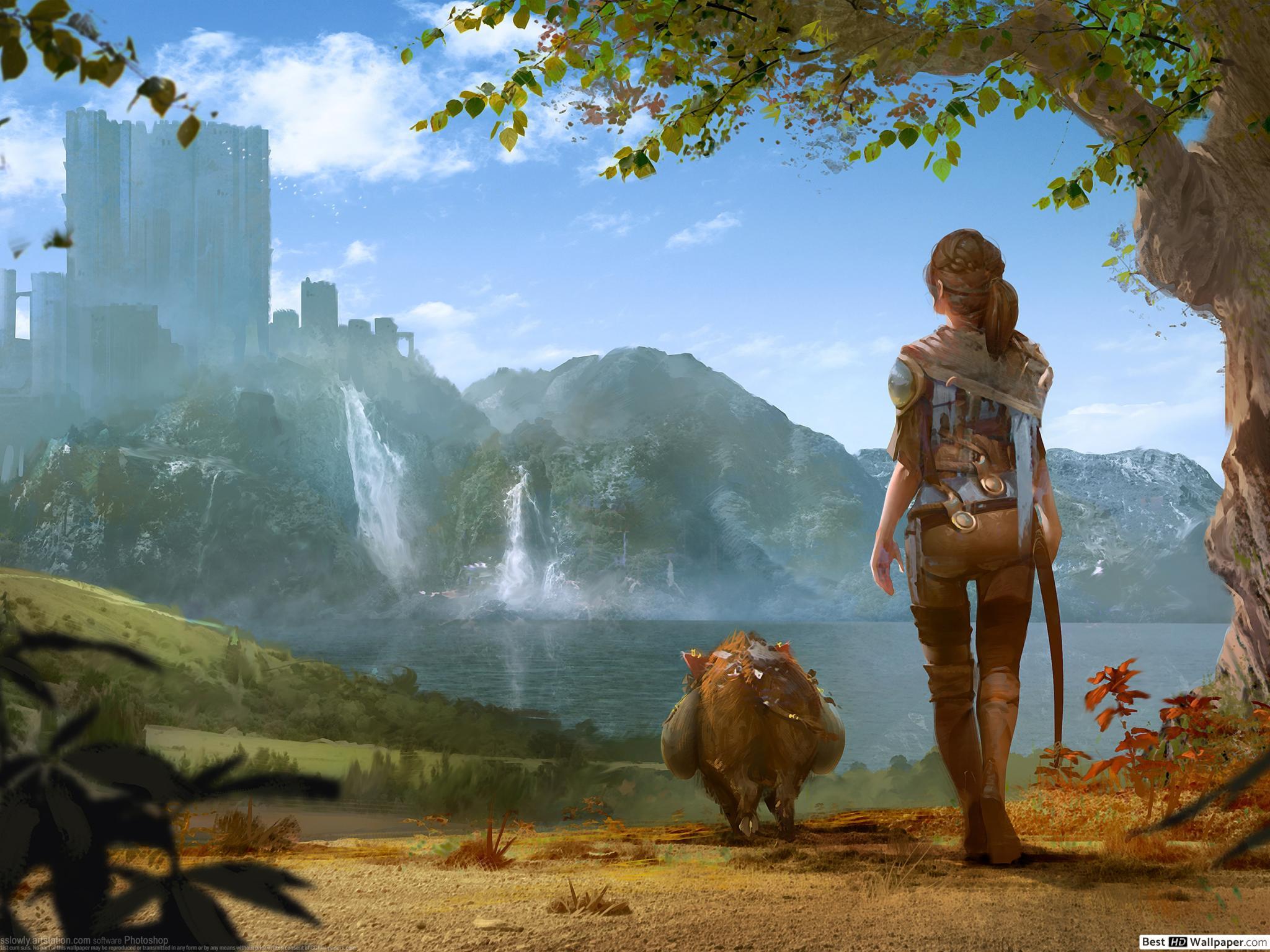 2048x1536 Journey to the magical castle HD wallpaper download
