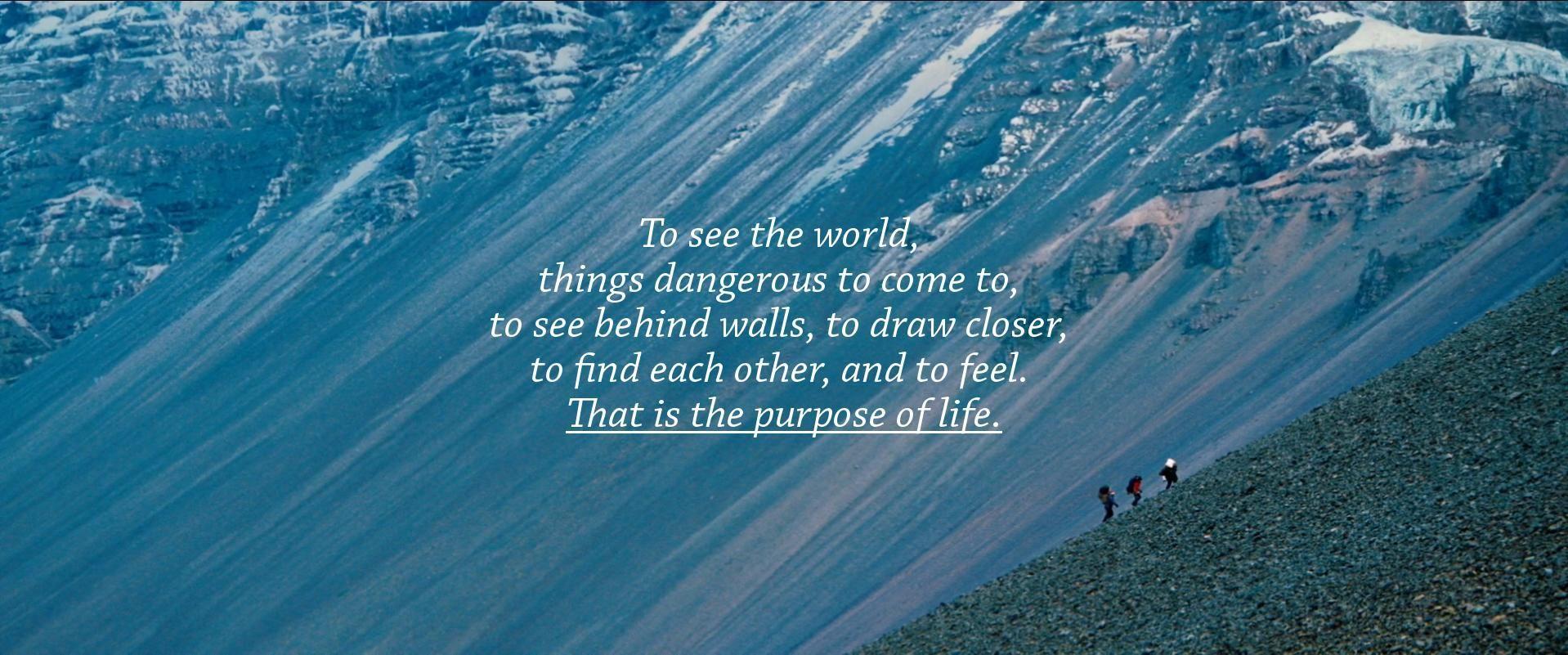 1918x801 Daily HD wallpaper: The Secret Life of Walter Mitty screen grab + Motto of Life Magazine from the movie. Life of walter mitty, Walter mitty, Walter mitty quotes