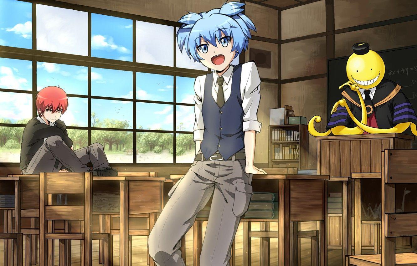 1332x850 Wallpaper Akabane Mixed, Koro Sensei, Shiota Nagisa, Ansatsu Kyoushitsu, The Class Assassins Image For Desktop, Section сёнэн