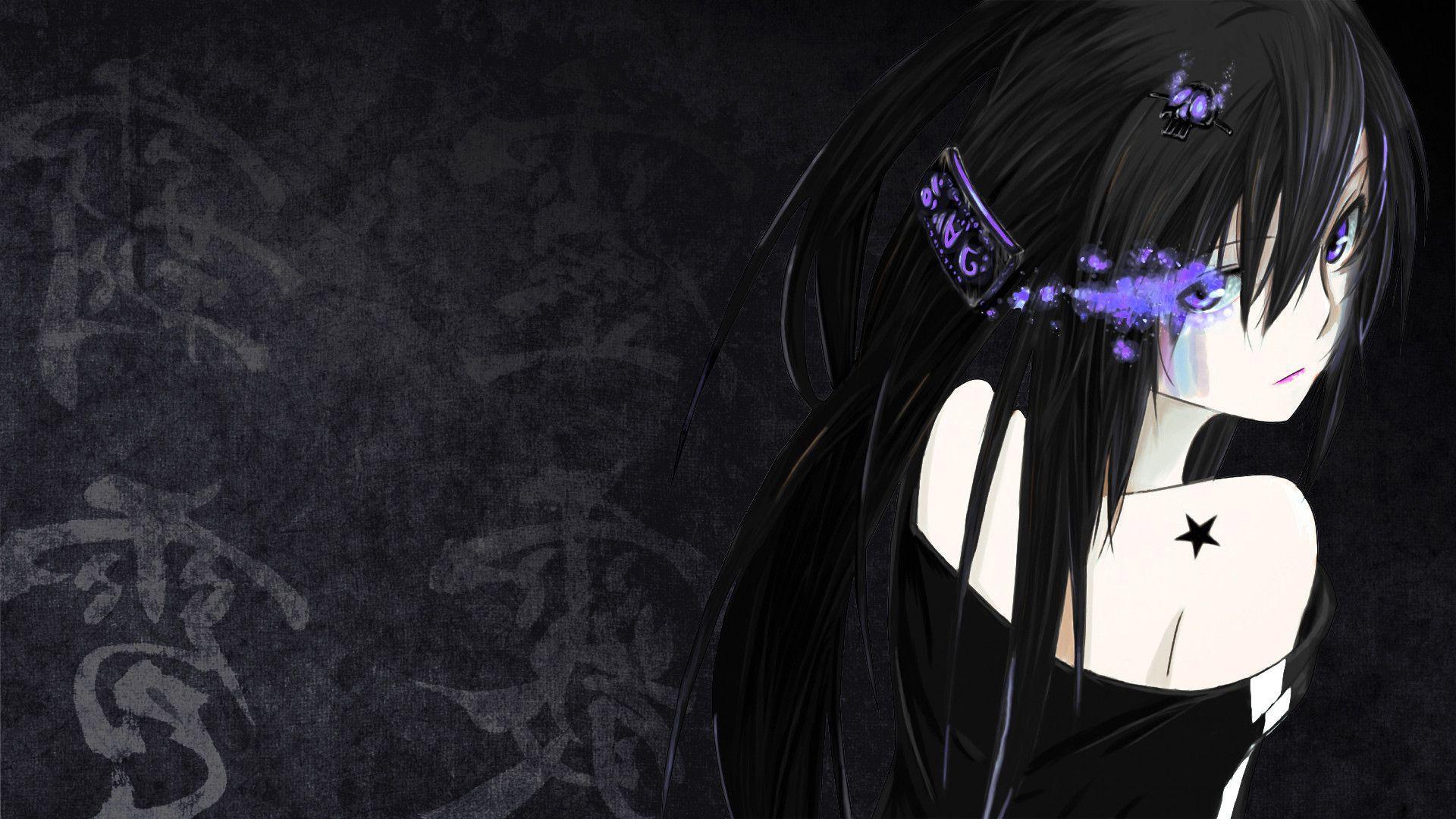 1920x1080 Black Anime Wallpaper