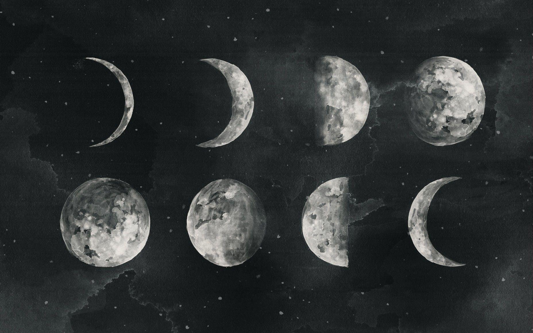 Moon Phases Wallpapers - Top Free Moon Phases Backgrounds - WallpaperAccess