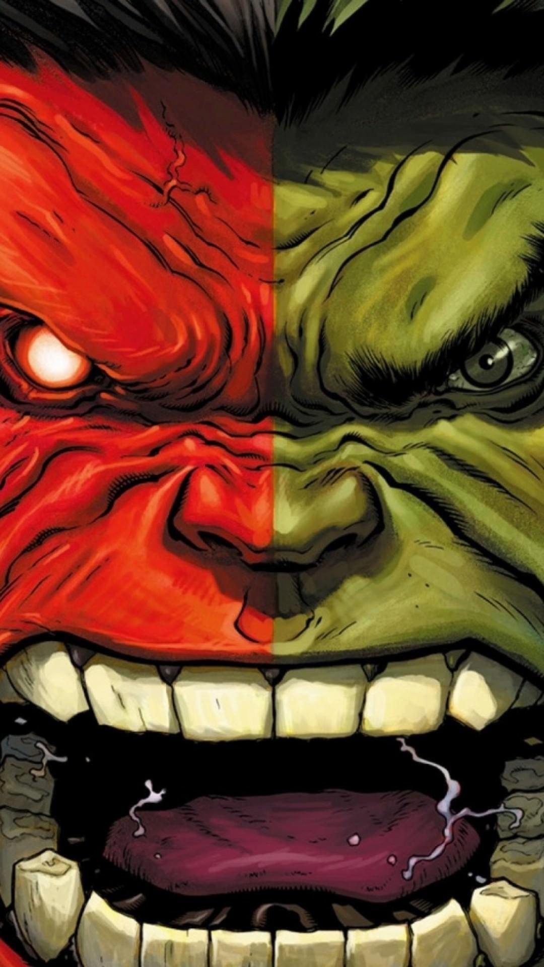 1080x1920 Red Hulk Vs Green Hulk Wallpaper iPhone 6 Plus