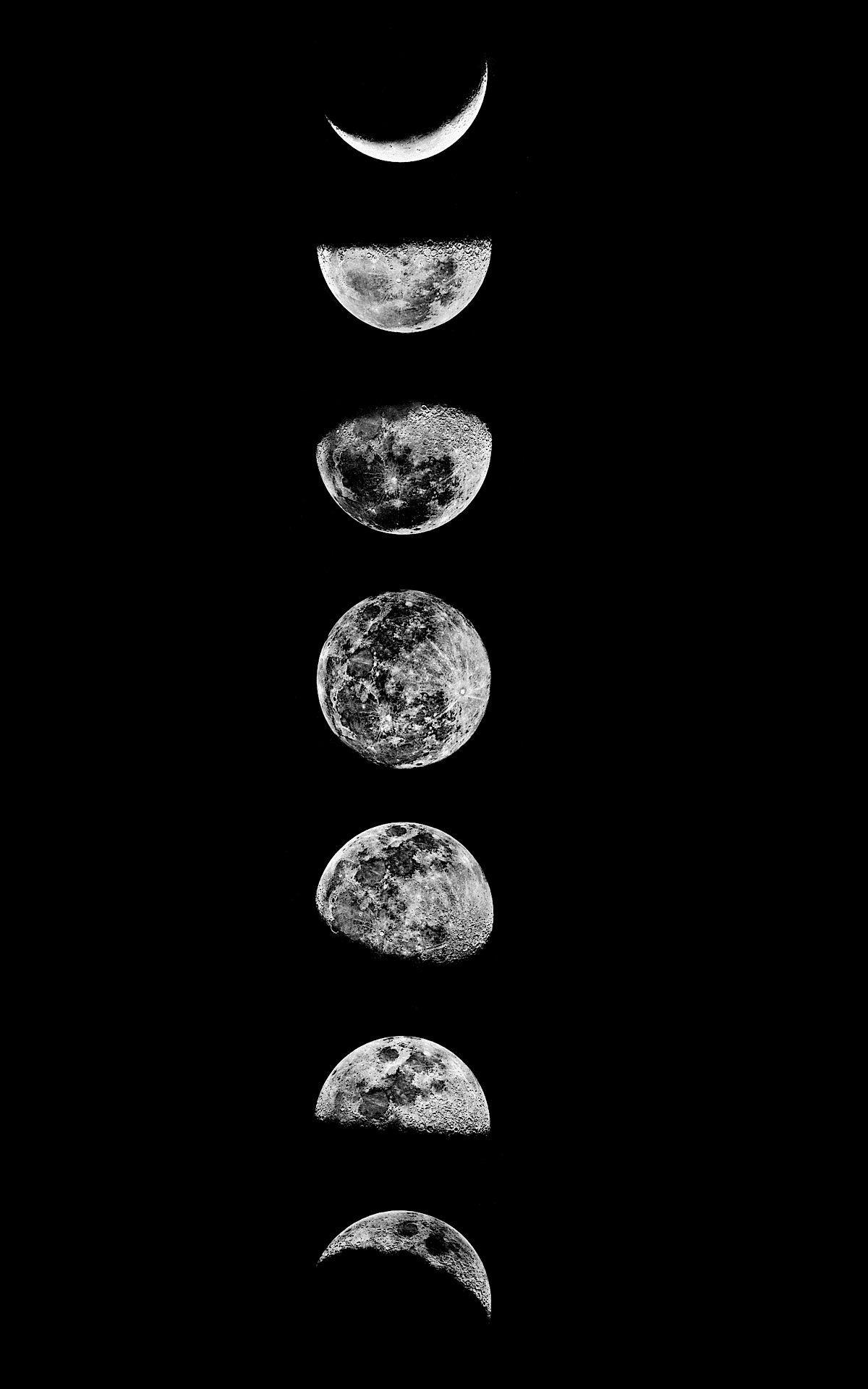 Aesthetic Moon Black And White Wallpaper Background Wallpaper Image For  Free Download  Pngtree
