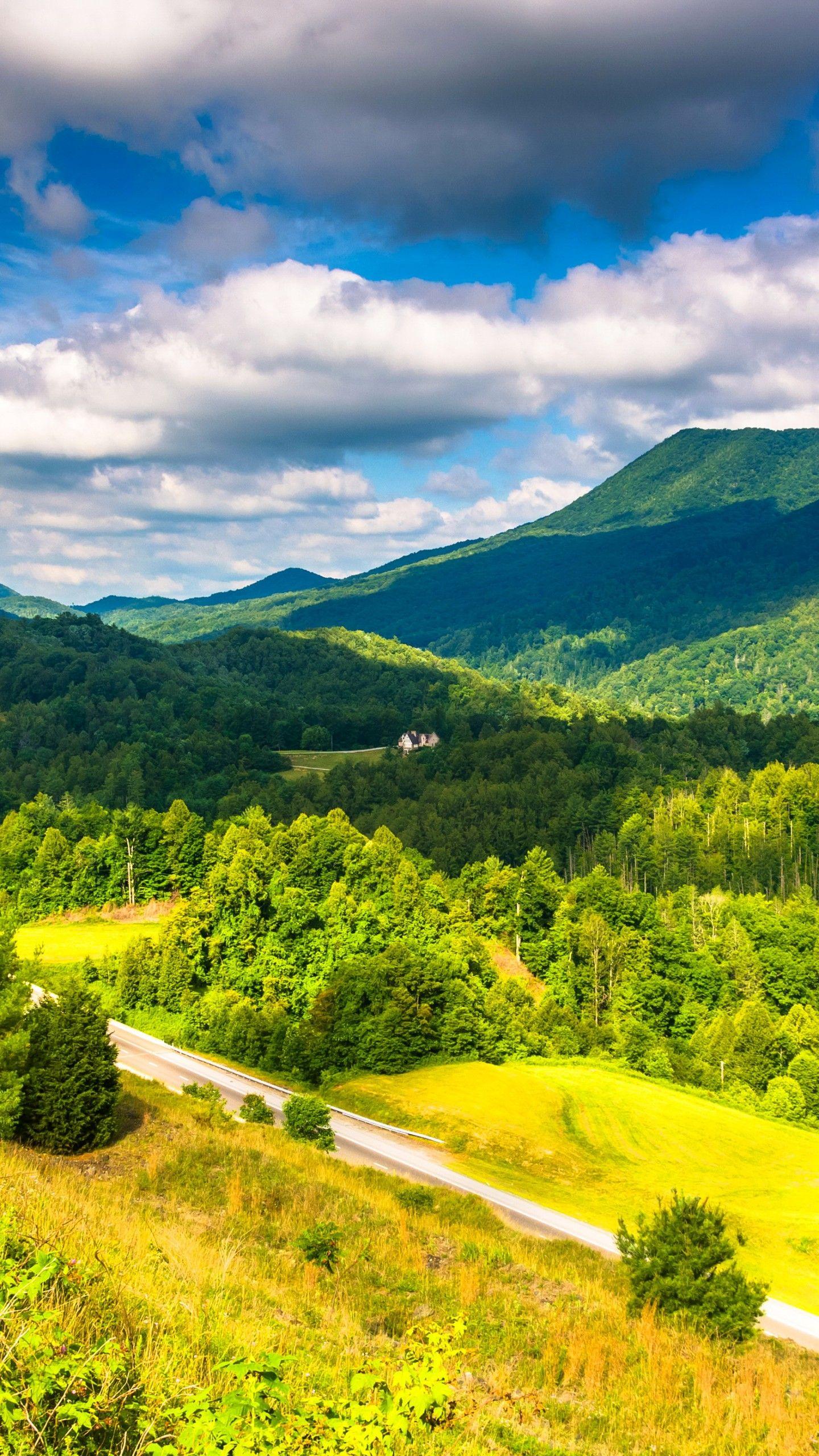 Hình nền 1440x2560 Appalachian, 5k, Hình nền 4k, Hoa Kỳ, Núi, rừng, Đám mây, Thiên nhiên