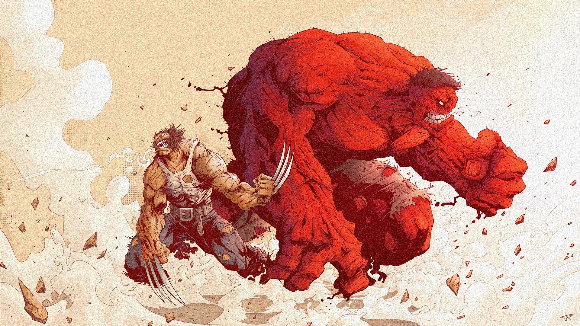 1920x1080 Wolverine, Marvel Comics, Hulk, Red hulk HD Wallpaper / Desktop