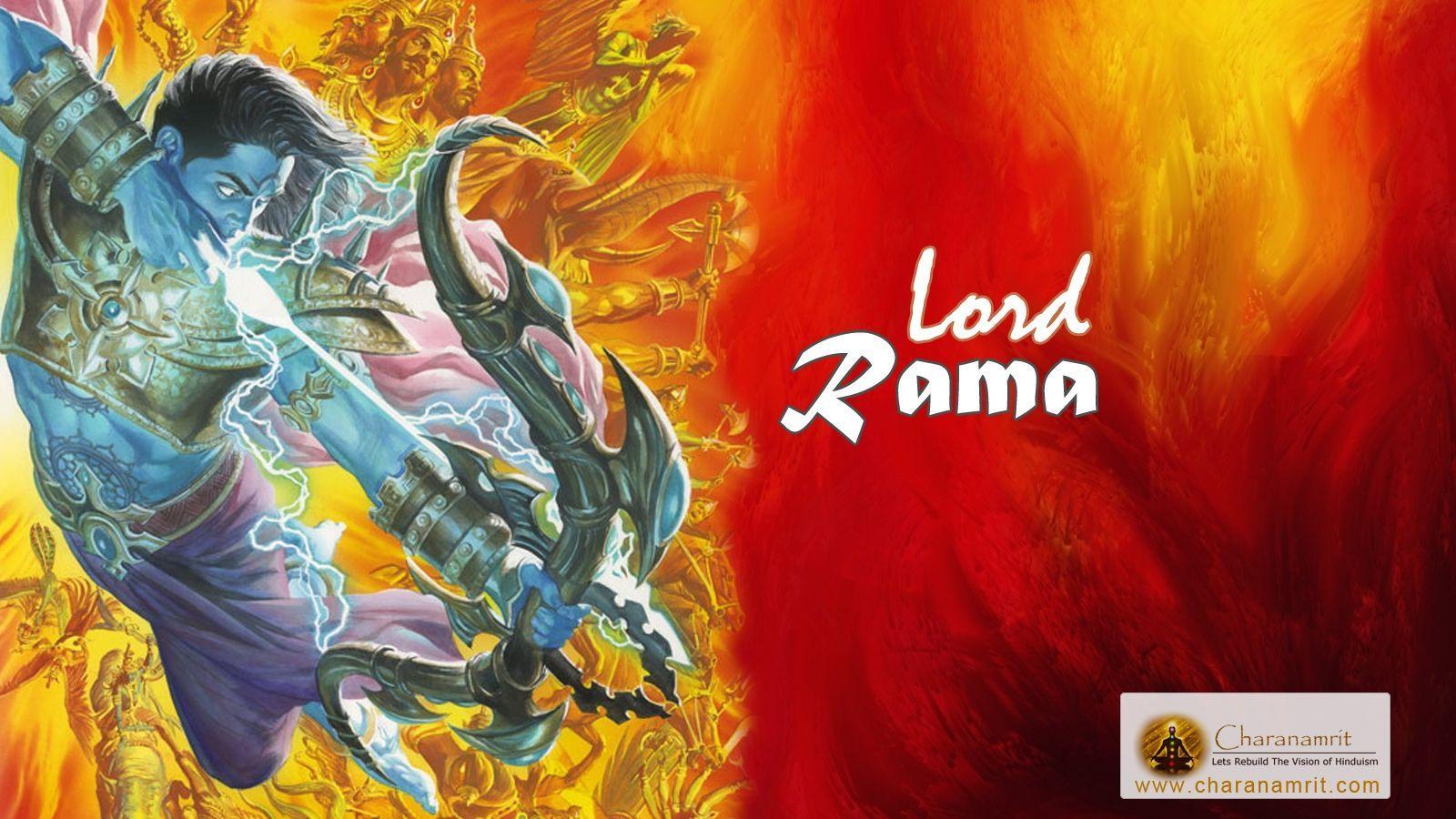 1600x900 Angry Lord Rama HD Wallpaper