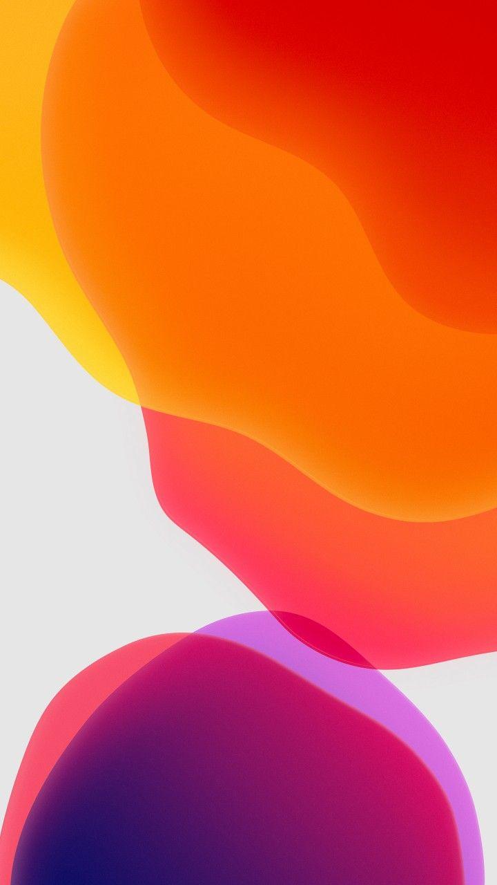 720x1280 iOS 13 iPadOS Orange Wallpaper