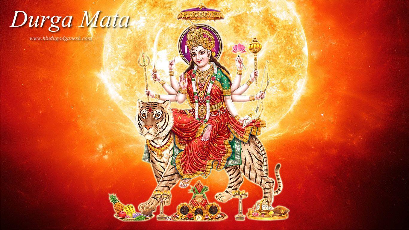 1366x768 Durga Mata Beautiful image free download