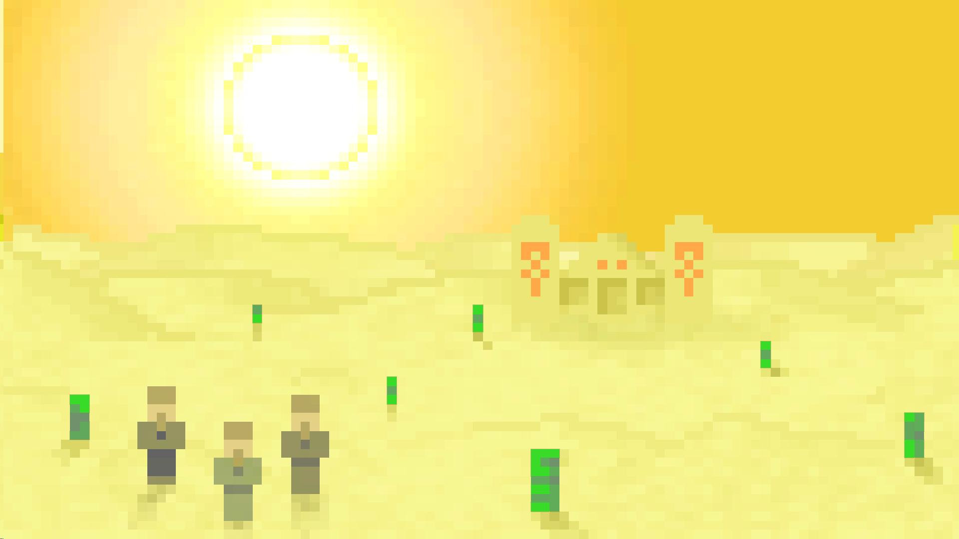 1920x1080 I made a pixelated minecraft wallpaper