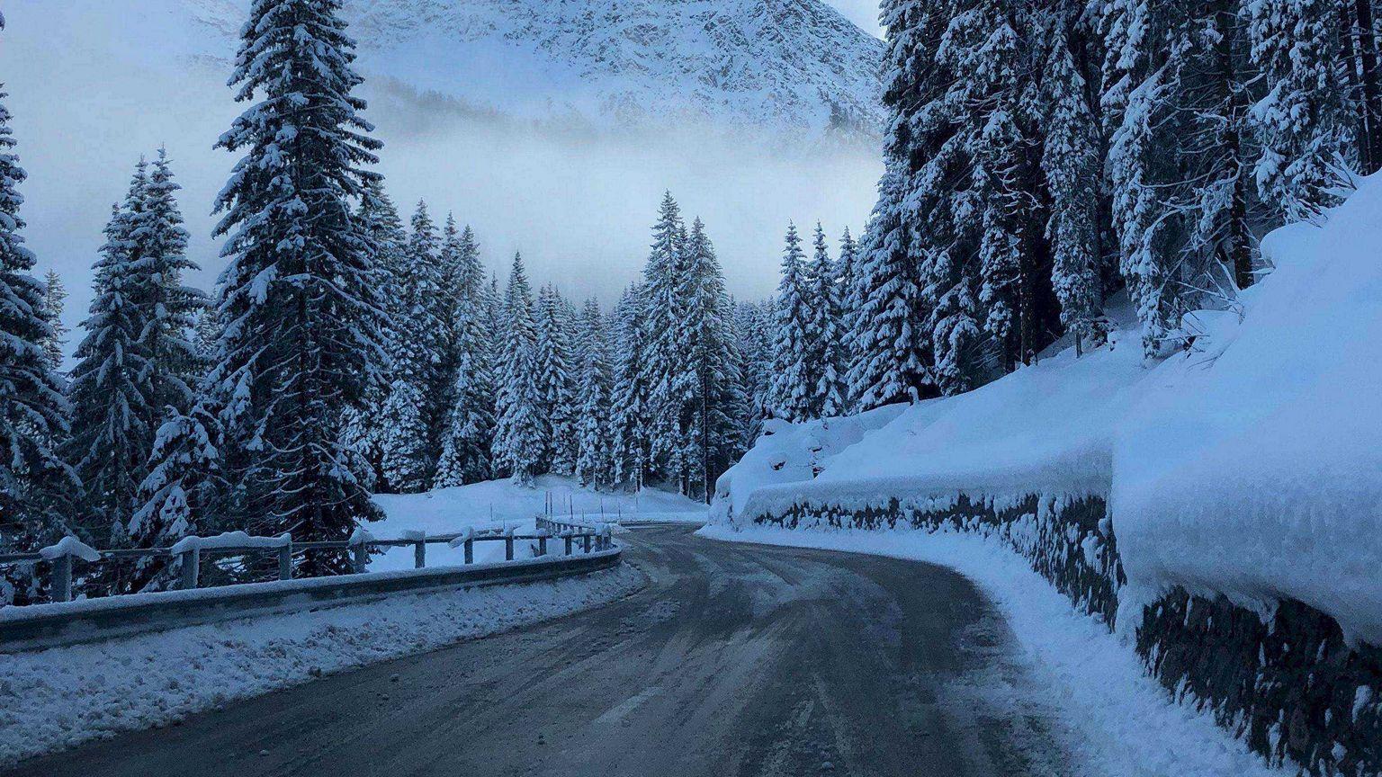 1536x864 Road Winter Snow - [1536x864]