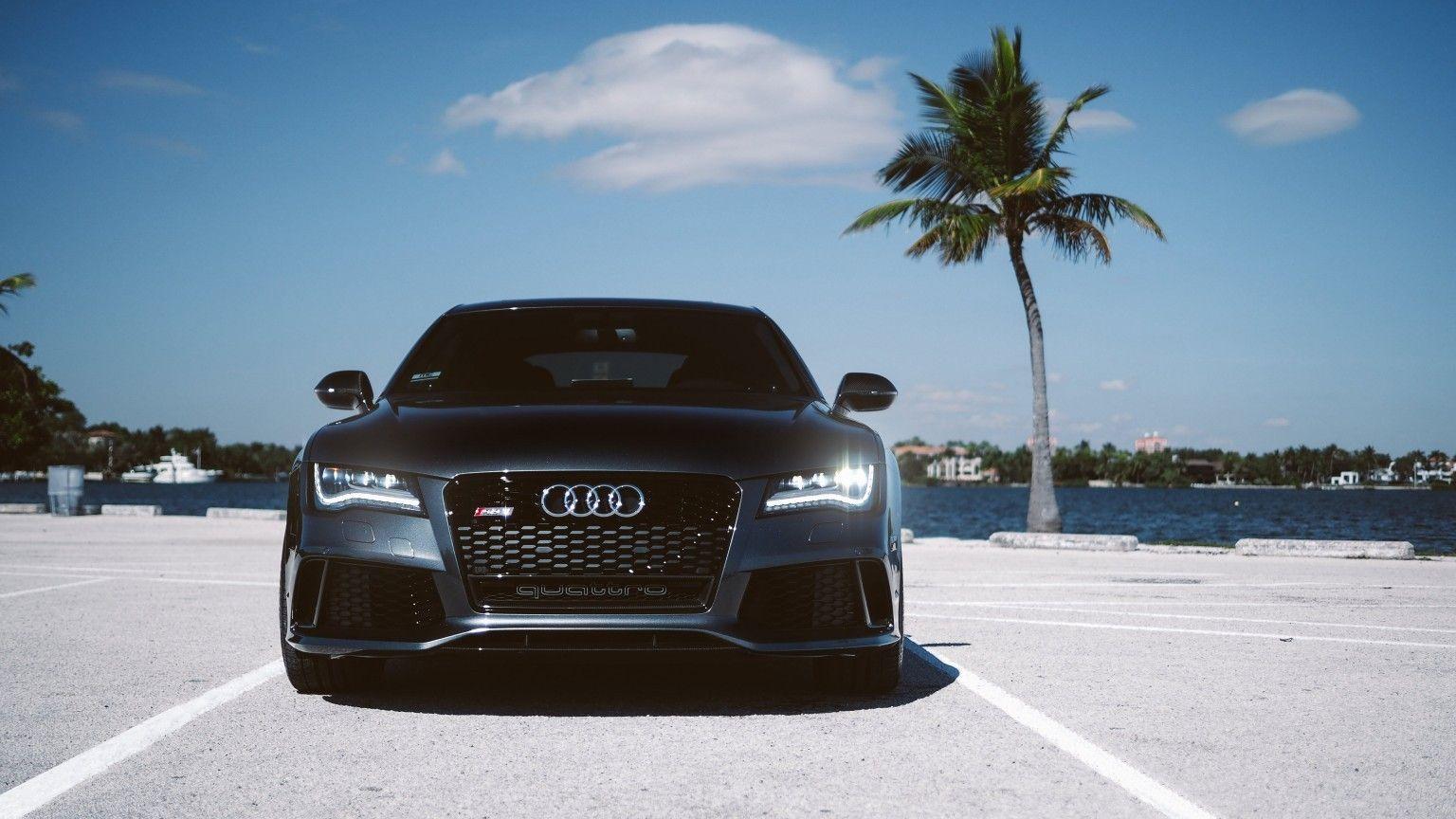 1536x864 Download 1536x864 Audi Rs Black, Front View, Luxury, Cars