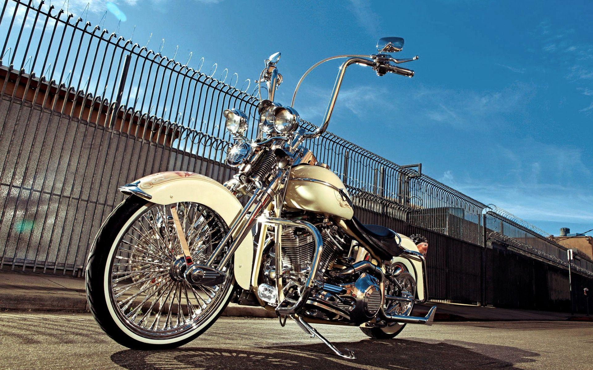 1920x1200 Download Wallpaper Harley Davidson, Luxury White Motorcycle