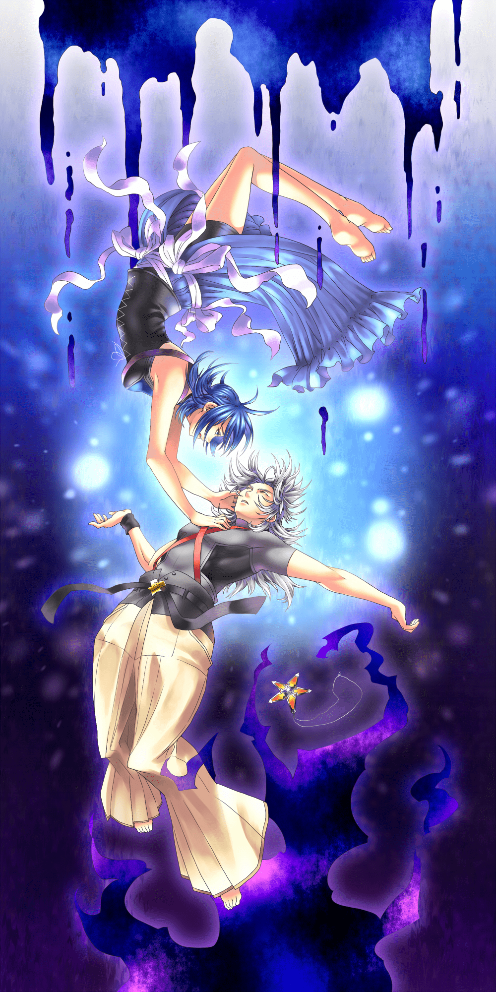 1000x2000 Kingdom Hearts Aqua Phone Wallpaper